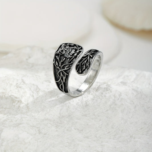Trendy Owl-Shaped Open Ring – Unique & Artistic Adjustable Design