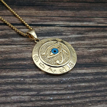Men’s Eye of Horus Pendant Necklace – Ancient Egyptian Amulet Jewelry