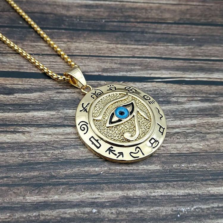 Men’s Eye of Horus Pendant Necklace – Ancient Egyptian Amulet Jewelry