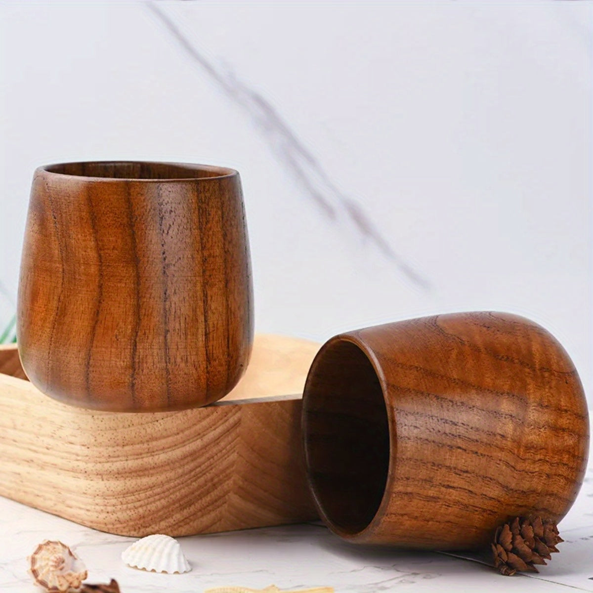 Handmade Red Jujube Wood Cup – Natural Wooden Tea & Coffee Mug, Eco-Friendly Drinkware for Home & Kitchen