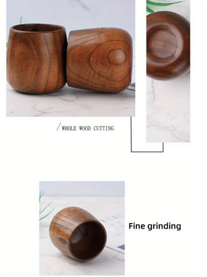 Handmade Red Jujube Wood Cup – Natural Wooden Tea & Coffee Mug, Eco-Friendly Drinkware for Home & Kitchen