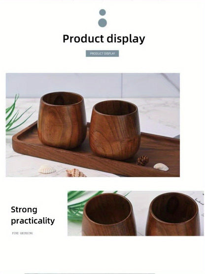 Handmade Red Jujube Wood Cup – Natural Wooden Tea & Coffee Mug, Eco-Friendly Drinkware for Home & Kitchen