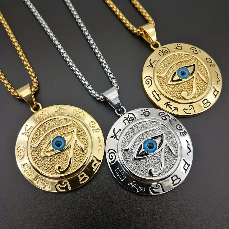 Men’s Eye of Horus Pendant Necklace – Ancient Egyptian Amulet Jewelry