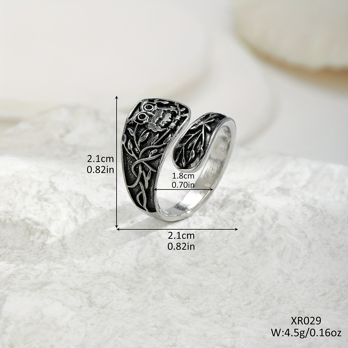 Trendy Owl-Shaped Open Ring – Unique & Artistic Adjustable Design