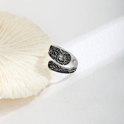 Trendy Owl-Shaped Open Ring – Unique & Artistic Adjustable Design