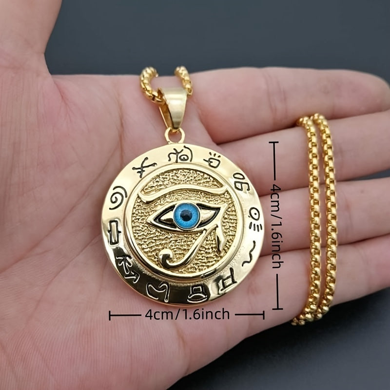 Men’s Eye of Horus Pendant Necklace – Ancient Egyptian Amulet Jewelry