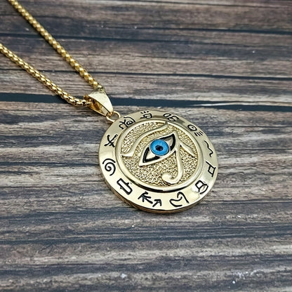 Men’s Eye of Horus Pendant Necklace – Ancient Egyptian Amulet Jewelry