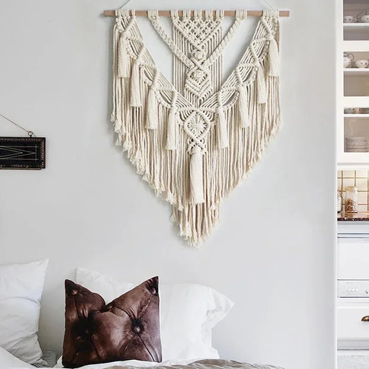 Handmade Bohemian Macrame Wall Tapestry – Unique Boho Art for Home Décor