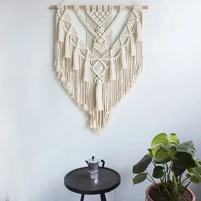 Handmade Bohemian Macrame Wall Tapestry – Unique Boho Art for Home Décor