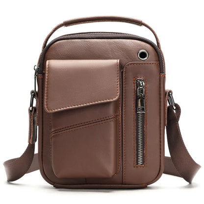 Genuine Leather Men’s Shoulder Bag – Handmade Everyday Crossbody Style
