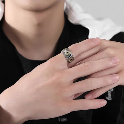 Vintage Thai Silver Ring – Handmade Five Emperors Coin Jewelry