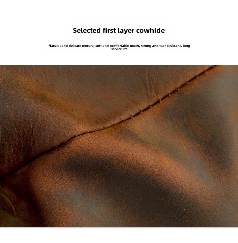 Genuine Leather Men’s Shoulder Bag – Handmade Everyday Crossbody Style