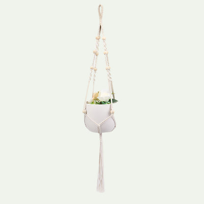 Handmade Boho Macrame Plant Hanger – Cotton Rope Basket for Indoor & Outdoor Décor