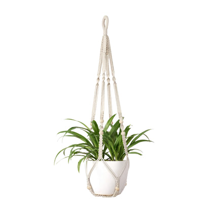 Handmade Boho Macrame Plant Hanger – Cotton Rope Basket for Indoor & Outdoor Décor