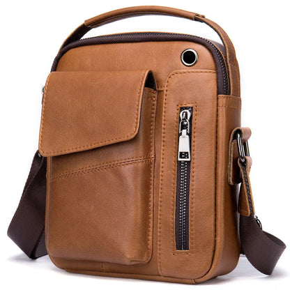 Genuine Leather Men’s Shoulder Bag – Handmade Everyday Crossbody Style