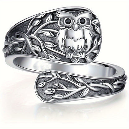 Trendy Owl-Shaped Open Ring – Unique & Artistic Adjustable Design